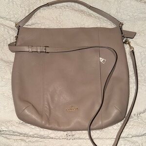 Coach Beige Leather Shoulder and Crossbody Bag